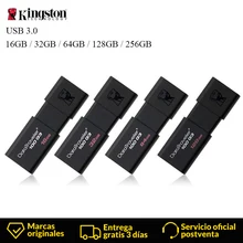 Kingston оригинальный Высокоскоростной USB 3,0 DataTraveler Flashdisk 16 ГБ 32 ГБ 64 Гб 128 ГБ 256 ГБ usb-носитель Флешка DT100G3