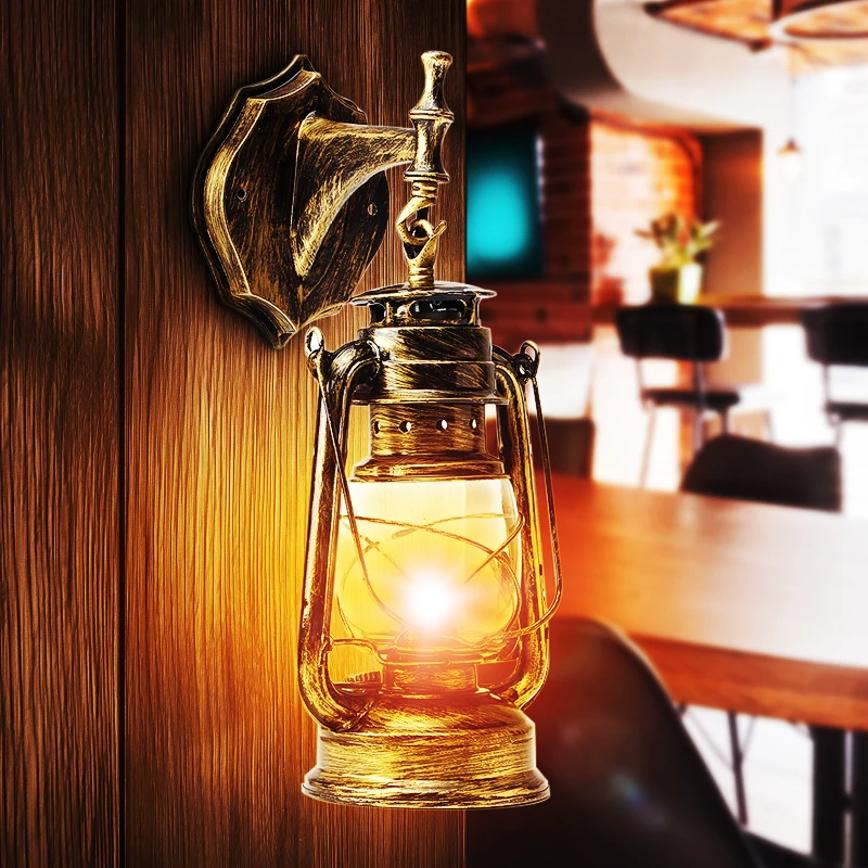  E27 Retro Classic Kerosene Lamp Wall Light Sconce Holder Portable Lights Adornment Bar Club Coffee  - 32922321000