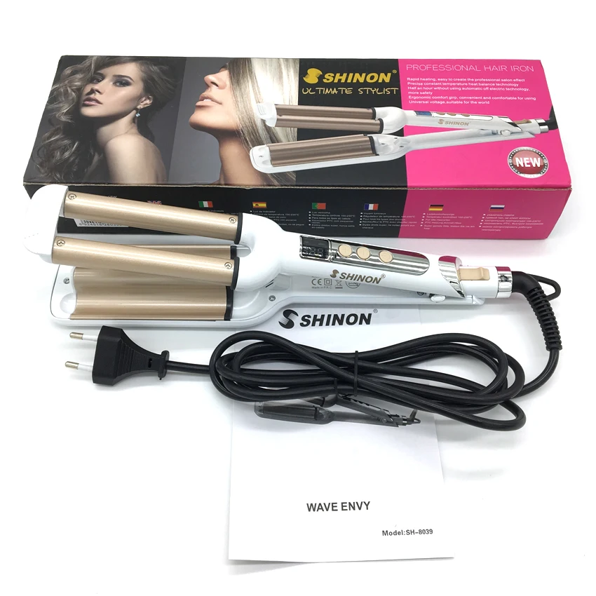 

16mm Wave Curling Irons LED Display Hair Styling Tools Professional Hair Tongs Hot Curlers Rollers Electric Hair Curler Woman Fr