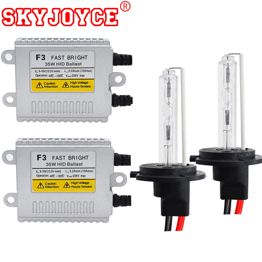 SKYJOYCE AC 35W HID kit xenon h1 lamp 3000K 6000K 4300K H7 Xenon Headlight H8 H11 9005 9006 880 yellow D2H HID Conversion Kit F3 (2)