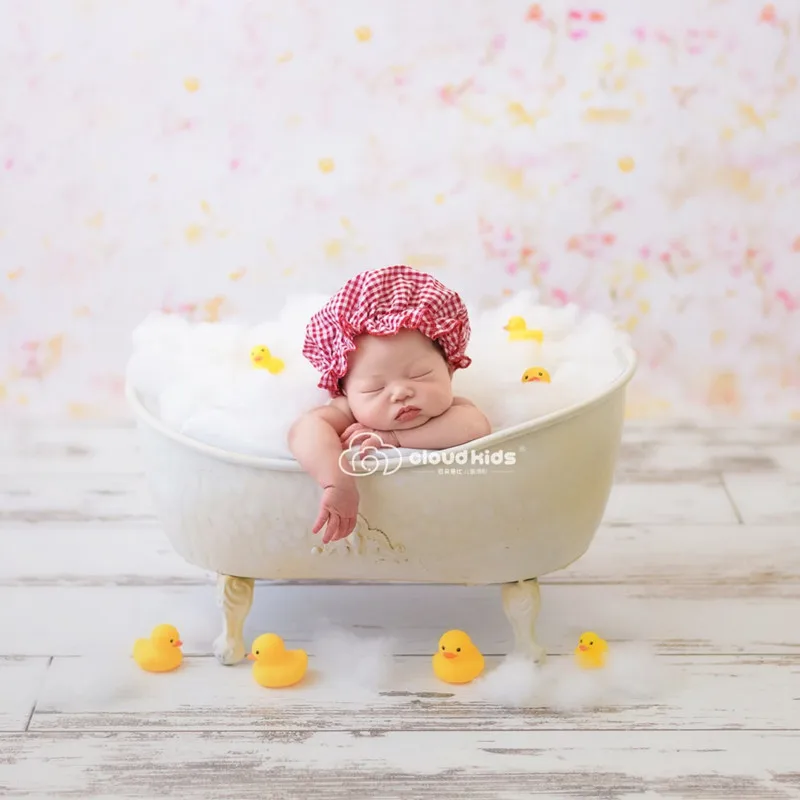 Baby tub newborn photography props infant photo shoot props ornaments water-tight bathtub shower tub accessories bebe basket