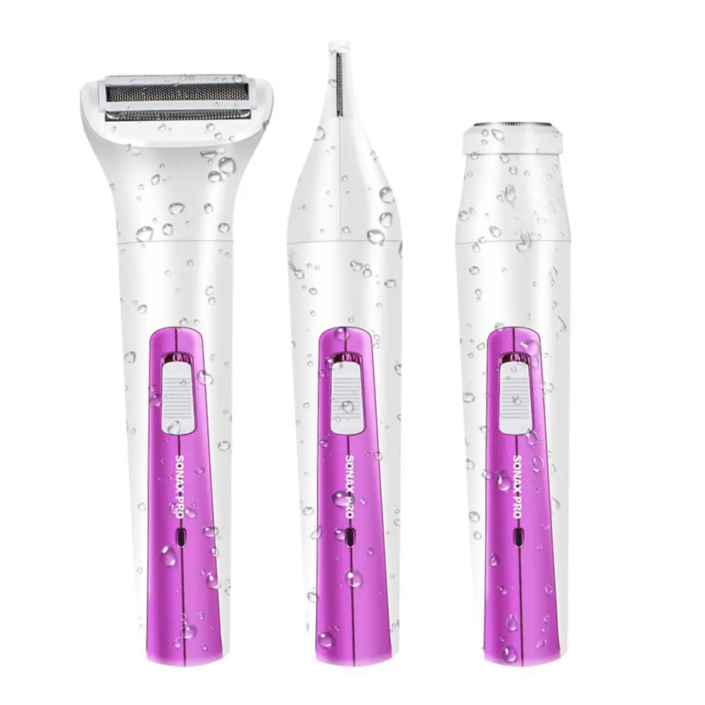 

Women Removal PRO 3 In 1 Body Hair Shaver Facial Depilator Shaving Electric Razor Household Painless Eyebrows Hair Machine