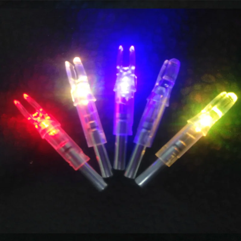 6pcs Archery Nock Hunting Arrow LED Light Arrow Nocking For ID 6.2mm