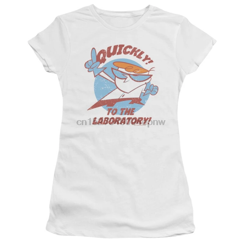 

Dexter's Laboratory QUICKLY TO THE LABORATORY Juniors Cap Sleeve T-Shirt