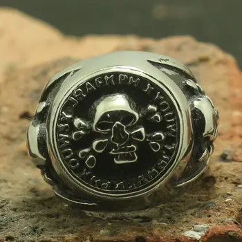 

Wholesale Price Mens Boys 316L Stainless Steel Cool Classic Pirate Skull Newest Ring