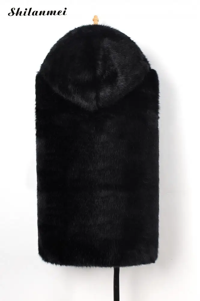 Мужская Осенняя зимняя куртка из искусственного меха, черная шуба из искусственного меха, повседневная мужская теплая верхняя одежда размера плюс, пальто 3xl-S