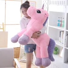 85cm/100cm White Unicorn Plush Toys Giant Unicorn Stuffed Animal Horse Toy Soft Unicornio Peluche Doll Gift Children Photo Props fancytrader new giant plush soft simulated animal zebra toy photography props nice baby gift 4 sizes