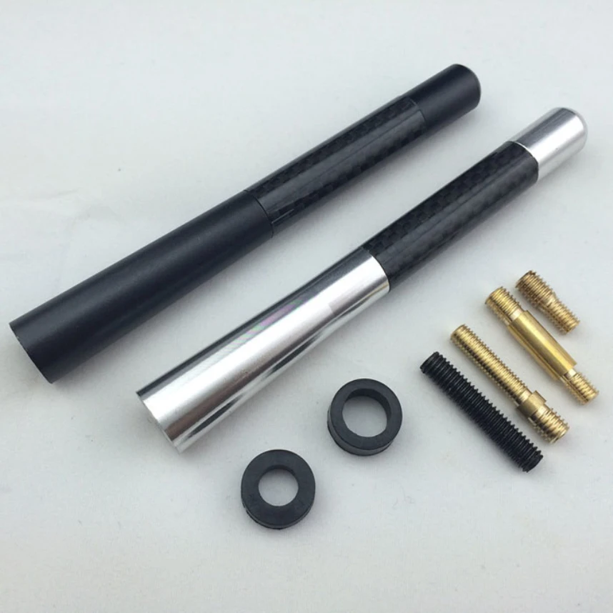 

Top Quality Universal Short Radio Carbon Fiber Car Antenna 12CM Screw Aluminum Jun.30