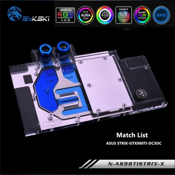 

Bykski N-AS98TISTRIX-X Full Coverage GPU Water Block For VGA ASUS STRIX GTX 980TI Graphics Card Heatsink