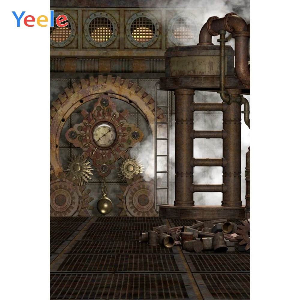 

Yeele Steam Punk Photographic Backgrounds Retro Gear Underground Pipe Child Portrait Photography Backdrops For The Photo Studio