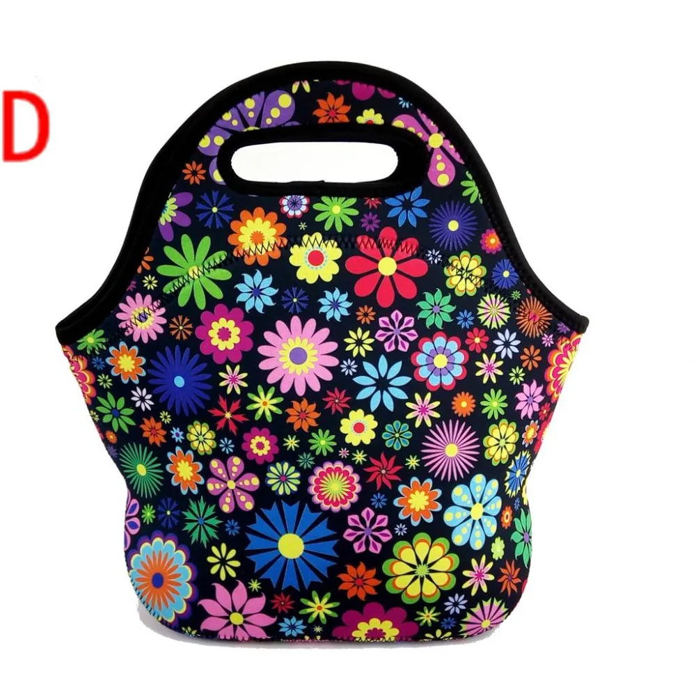Cute Elephant Neoprene Picnic basket Cooler bag set Lunch Tote Women's Handbag Box Food Container Thermal Lunchbox Waterproof|picnic set|picnic