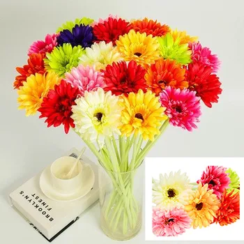 

Colorful gerbera gerbera artificial flower artificial chrysanthemum fake flower bush bouquet family wedding decoration 7.18
