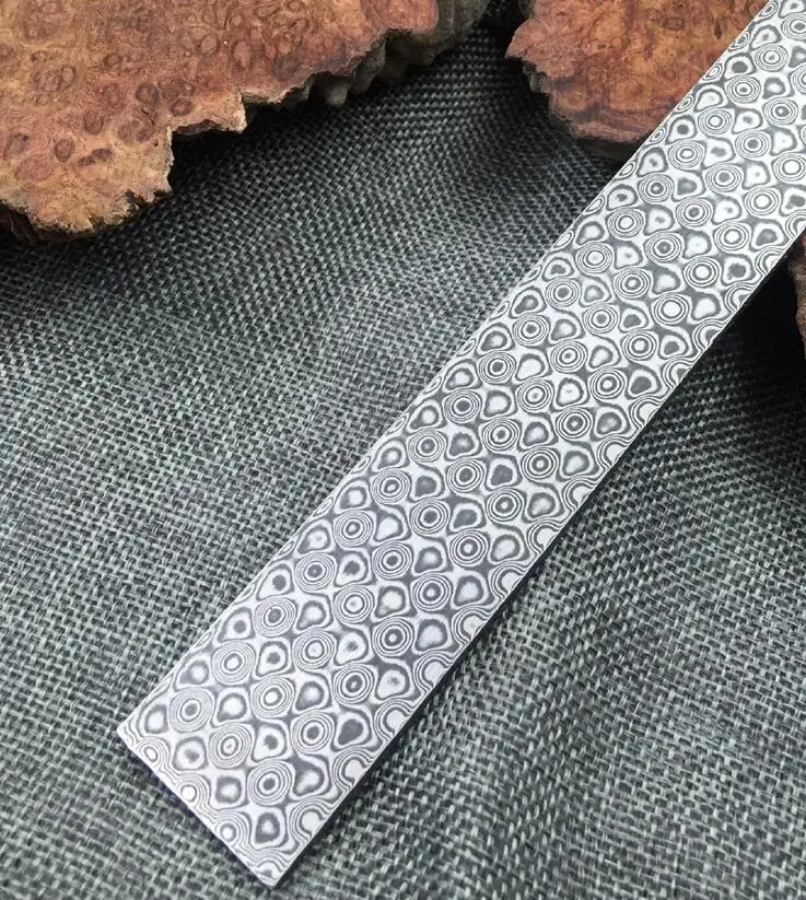 Круги линии дамасский узор стальная пластина измельчитель нож Лезвие материал Производство DIY Инструменты