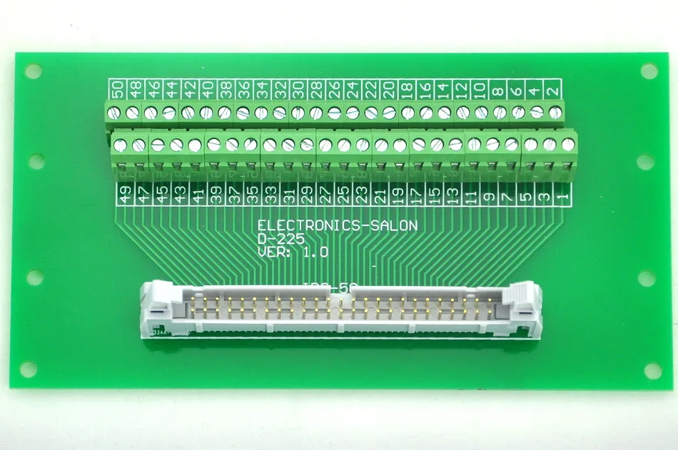 IDC50 2x25 булавки 0," Мужской верхняя переходная плата, клеммный блок, разъем