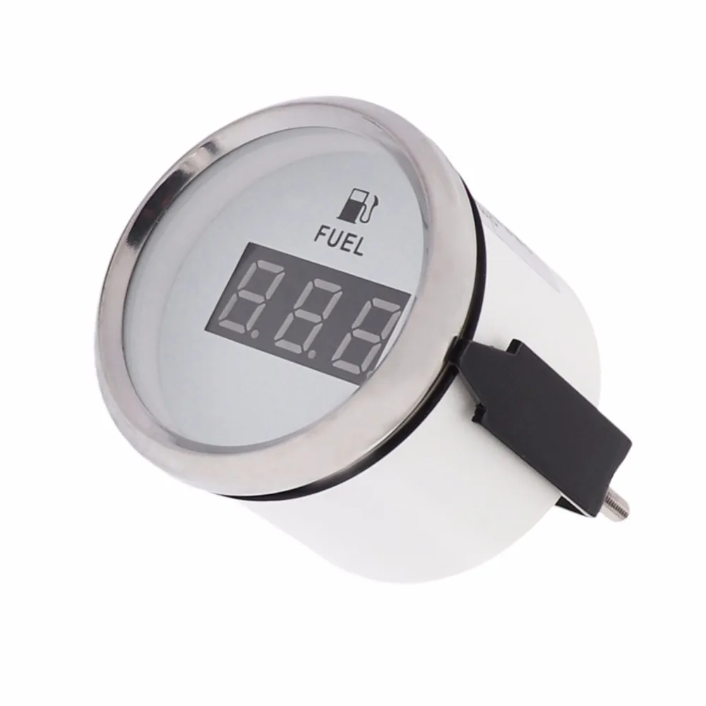 New LCD Display 52 mm Marine Digital Fuel Gauge Waterproof 190ohm Fuel
