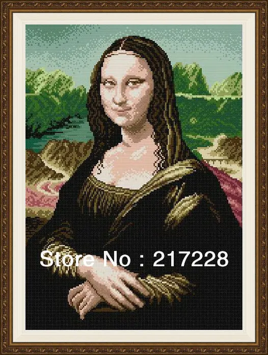 14CT Вышивка крестом Набор Мона Лиза портрет 38*50 см CS-039WM-A