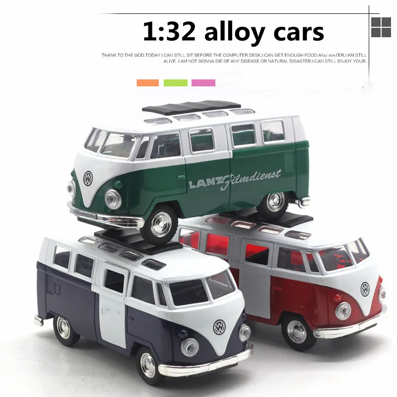 

1:32 alloy cars,high simulation volkswagen T1 bus van model,metal diecasts,toy vehicles,pull back&flashing&musical,free shipping
