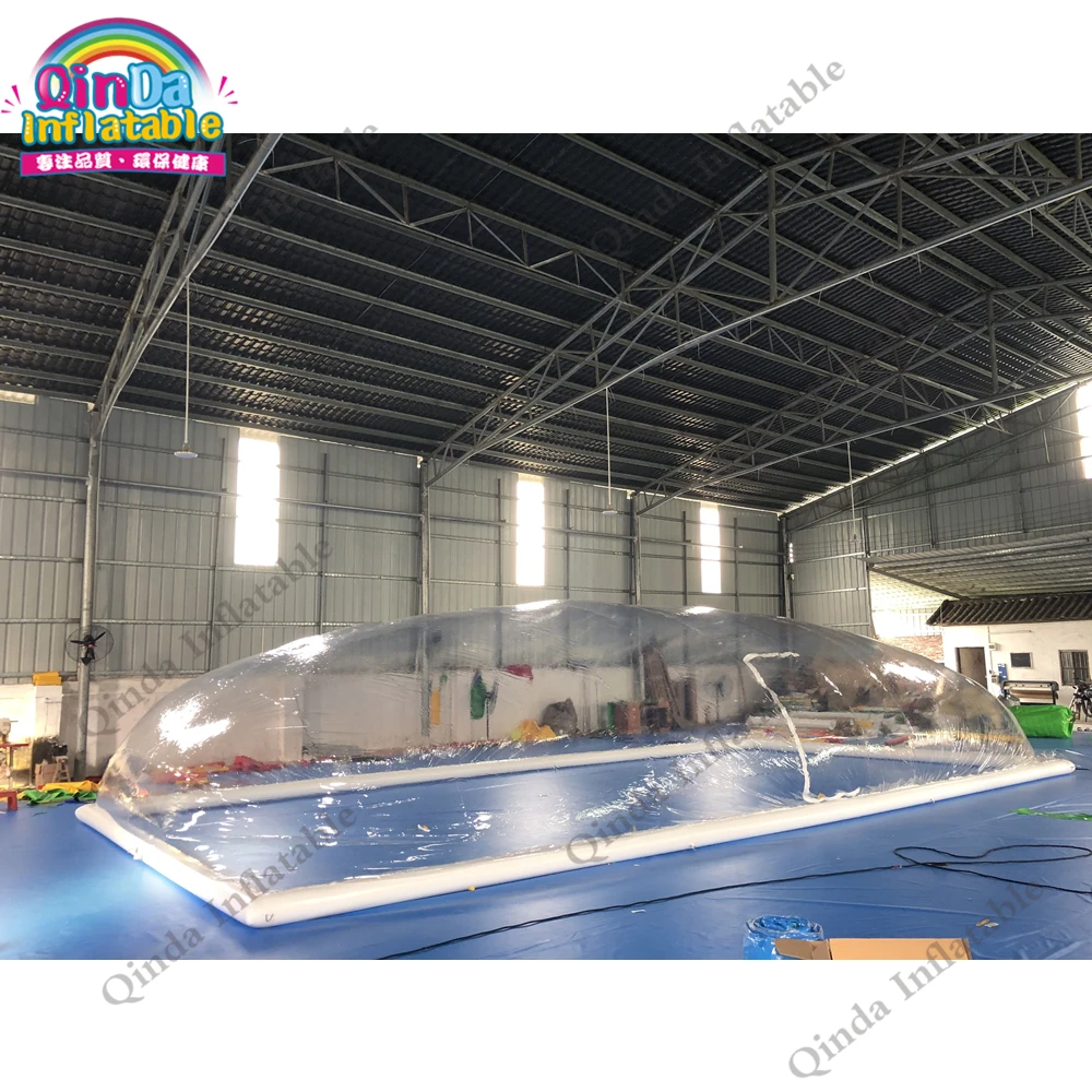 

12x6x3m inflatable swimming pool dome tent, transparent inflatable pool cover tent with factory price