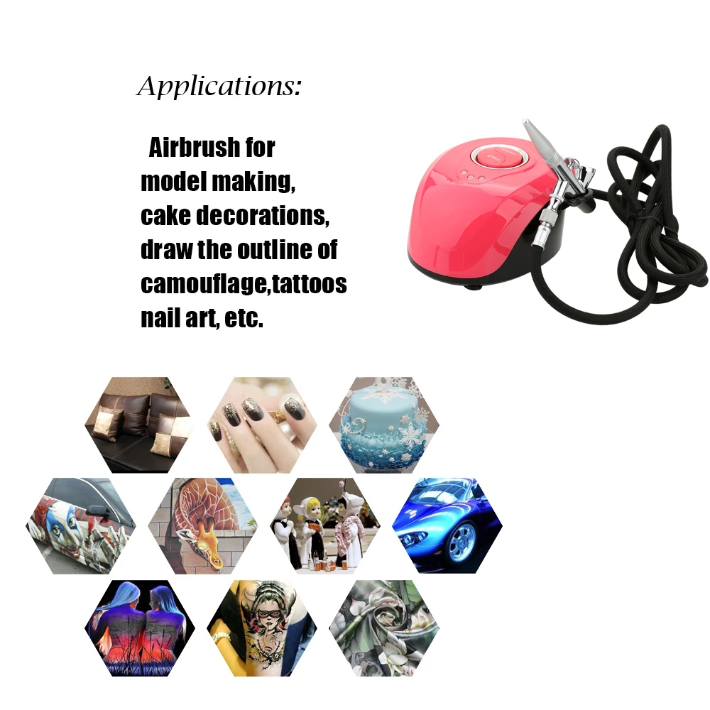 

Portable spray gun Oxygen Inject Machine Airbrush Set Pump Pen Set Air Compressor Kit Art Painting Tattoo Craft DIY Nail Paint