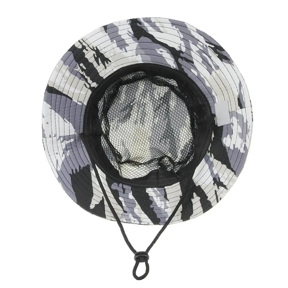 Children's Camouflage Big Hat UPF50 + UV Ray Sun-Proof Sun Hat Bucket Big Brim For Boys Kids Hiking And Beach Equipment