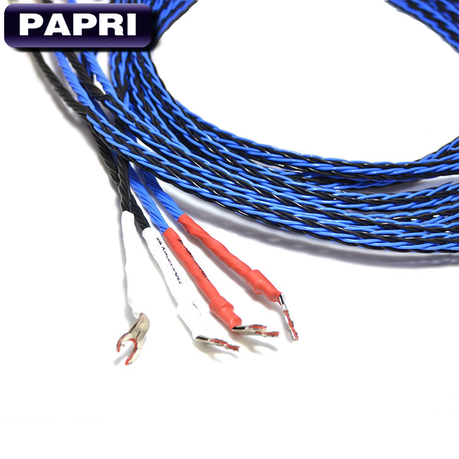 PAPRII DIY 8TC PTFE изоляции провода OCC Динамик кабель типа &quotбанан&quot Вилка разъема