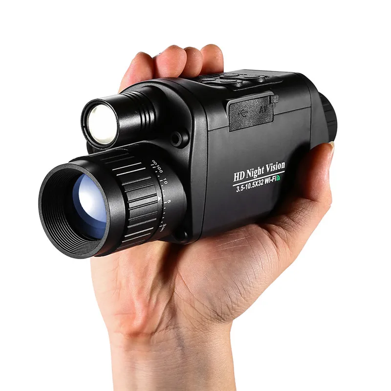 BOBLOV WiFi охотничьи очки ночного видения 3X монокулярный телескоп цифровое видение ночного видения 3,5-10,5x32 камера ночного видения - Цвет: AU Plig