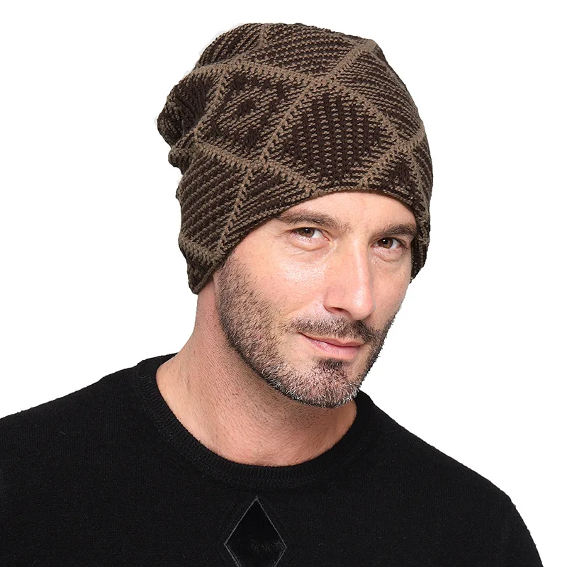 

2018 Winter Slouchy Knit Ski Hat Unisex Skullies Fashion Men Women Warm Oversize Beanie Bagge Wool Cap