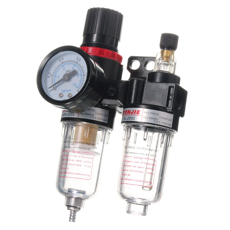 Fevas AFR-2000 Oil Filter Air Treatment Unit Pressure Regulator Compressor Reducing Valve Oil Water Separation Gauge Pneumatic Parts 