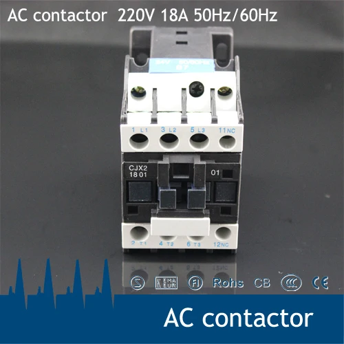 

Coil Volt 220V Motor Starter Relay AC Contactor for CJX2-1801