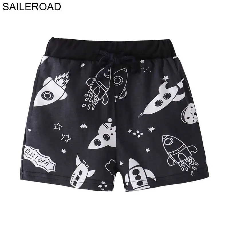 SAILEROAD Детские Короткие Летние плавки с принтом ракеты для мальчиков одежда со
