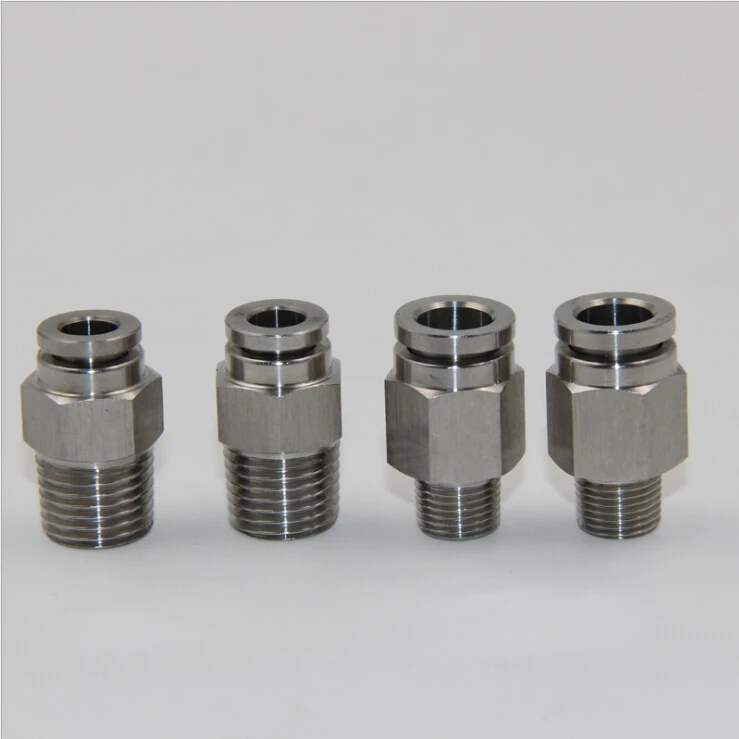 

tube size 8mm-1/4 PT thread pneumatic stainless steel 316 male straight fitting