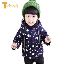 TWINSBELLA Baby Boys Winter Coat 2017 Fashion Children Long Sleeve Hoodies Jacket Kids girls Autumn Star