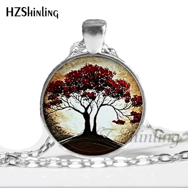 Online New Weeping Willow Eclipse Tree Necklace Sunset Swirls Weeping Willow Eclipse Tree Necklace