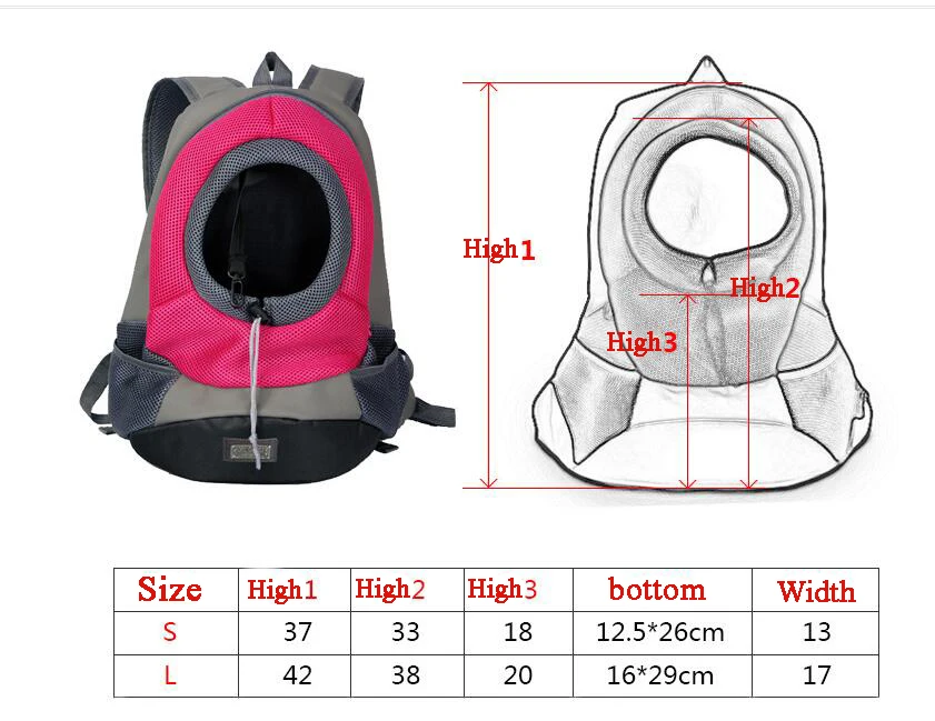Открытый дышащий рюкзак-переноска для собак, нейлоновый портативный рюкзак для путешествий, сумка для собак, рюкзак для домашних животных с двойным плечом