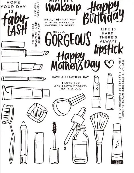 

make up Transparent Clear Stamp for DIY scrapbooking/Card Making C416