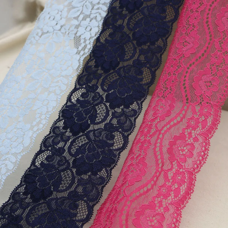 Эластичная кружевная ткань 10 ярдов 7 см 3 вида цветов|lace withe|stretch elastic lacestretch lace |