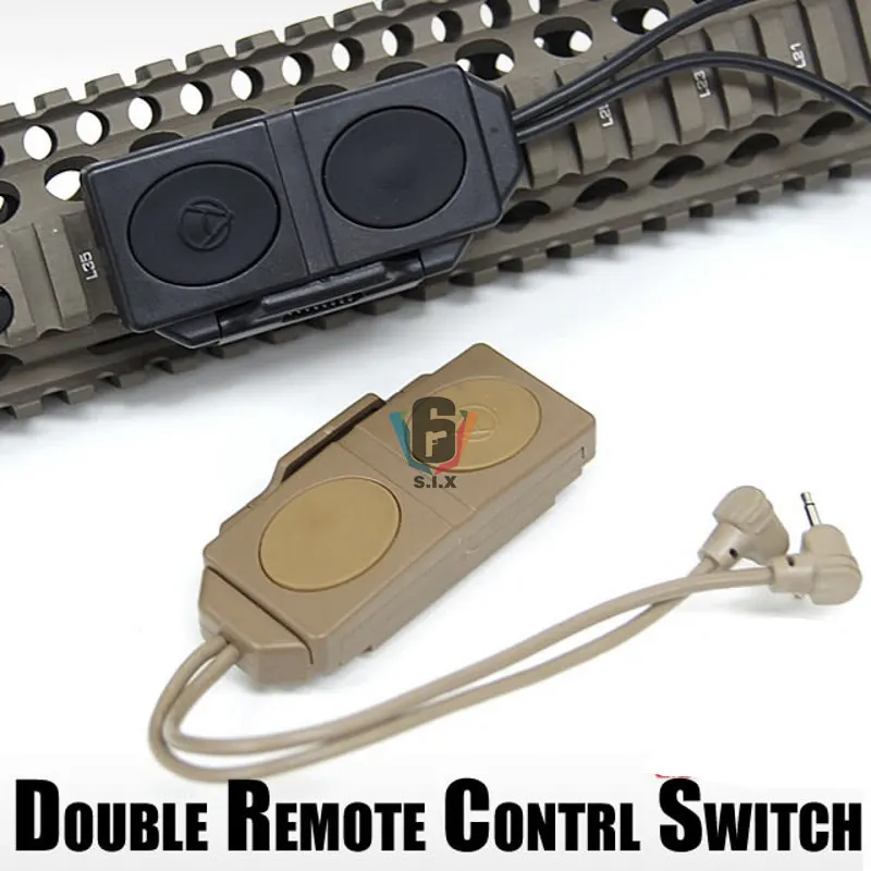 Interruptor de Controle Botão de Pressão para Peq Airsoft Tático Lanterna Duplo Remoto 16a M3x Peq 15 La-5 Peq-15 Wmx200 Dbal-d2 4 Luzes de armas