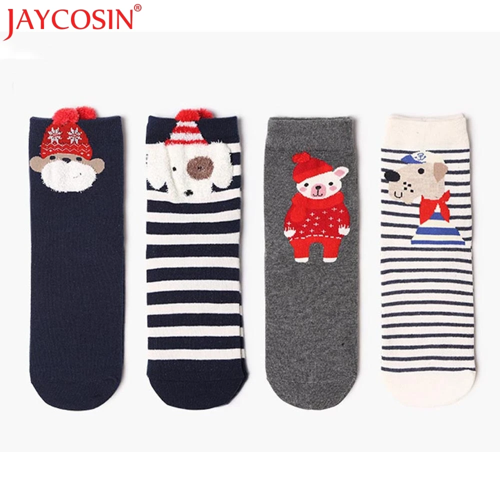 Носки JAYCOSIN забавные носки женские s 4 пары рождественские хлопковые разноцветные