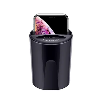 Car QI Wireless fast Charger cup for iphone 8 X Charge holder Charge Holder for Apple XS MAX  XR  X  8 PLUS than samsung note