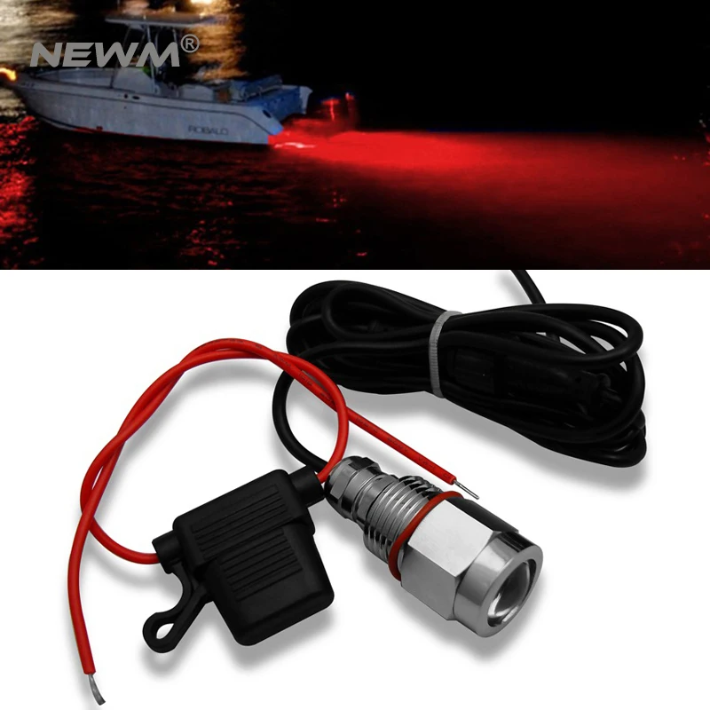 Free Shipping Best Service White 9W LED Boat Drain Plug Light 9W LED