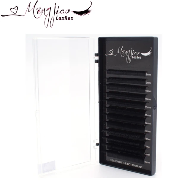 Best Price M&J Mix  8-15 mm Eyelash extension C/D curl Indivicual Natural Eyelashes For Building 3D Lashes Makeup Tools With Free shipping