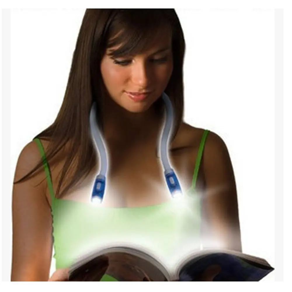  LED Flexible Handsfree Neck Hug light Book Reading Lamp Novelty Led Night Flash light Camping light - 32992621440