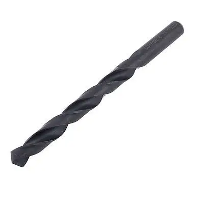 

HSS-CO 11.3mm Dia 2 Flutes Cutting Round Straight Shank Twist Drill Bit Black