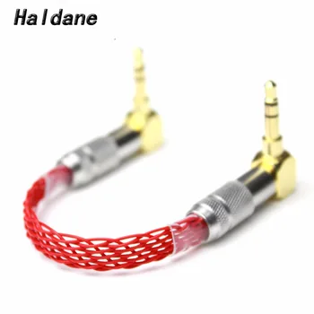 

Free shipping Haldane 10cm 3.5mm to 3.5mm 8 cores 7N OCC Silver Plated 3.5 mm Stereo Audio Hifi Audio Car AUX cable (Red)
