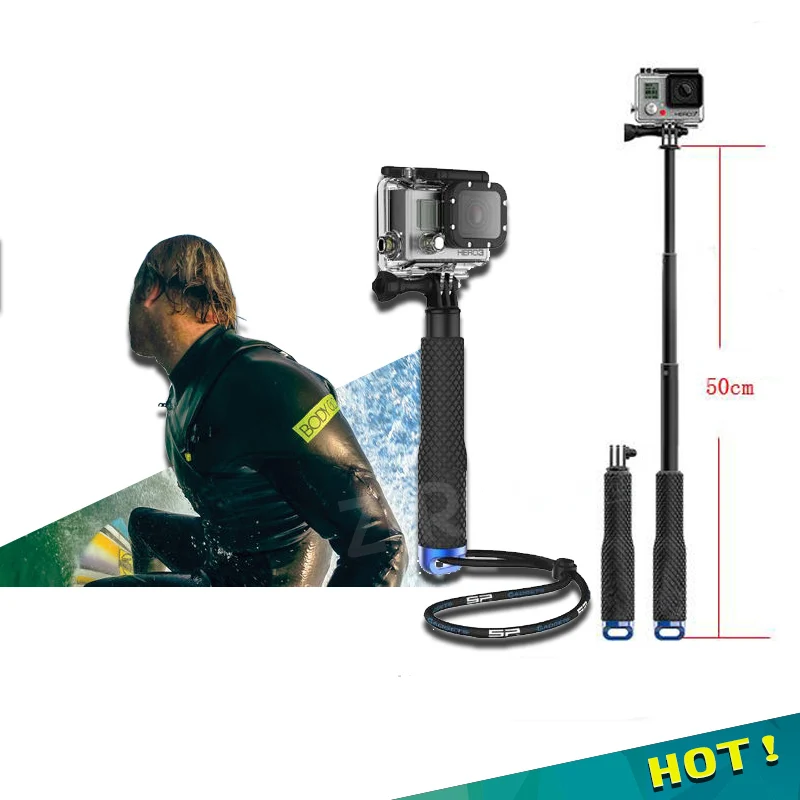Селфи палка ручной водонепроницаемый монопод Регулируемый адаптер для GoPro HERO 8 7 6