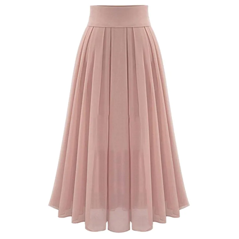 New Fashion 2018 Summer style skirts womens casual Sexy Party Chiffion High Waist Lace-up Hip Long Skirt Femme Saia Y04#N (7)
