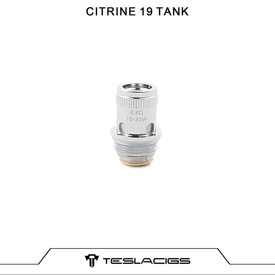 Оригинальный Tesla Citrine 19 Sub Ohm бак 1 8 мл емкость регулируемая Нижняя система