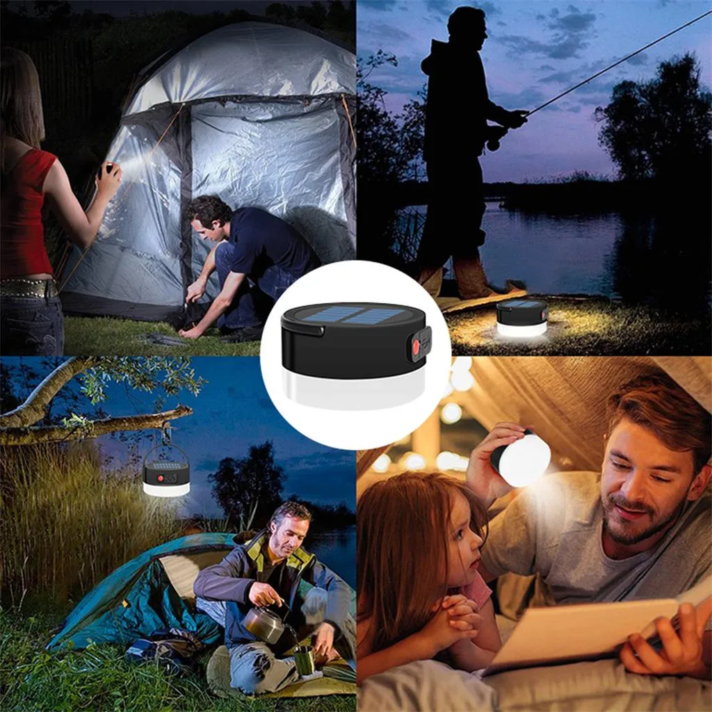 

Solar Portable Led Camping Lights Outdoor USB Multi-function lantern solar light outdoors 4 lighting modes solar garden lamp