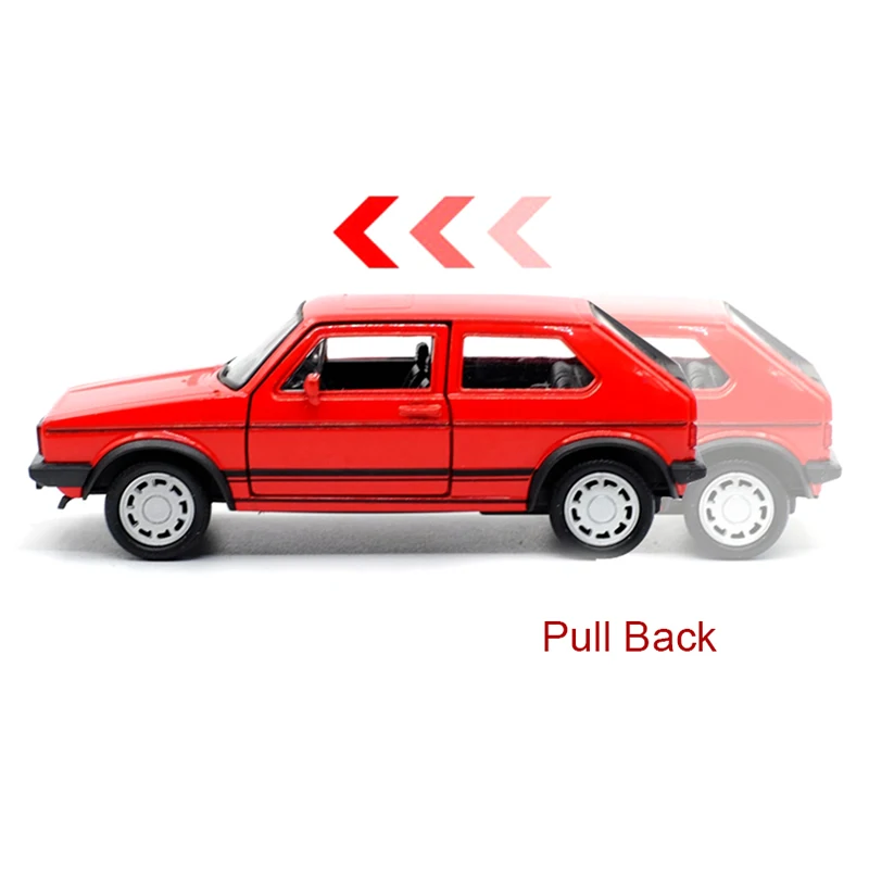  WELLY 1:36 Golf GTI(1984-1990) Alloy Diecast Car Model Toy With Pull Back For Children Gifts Toy Co