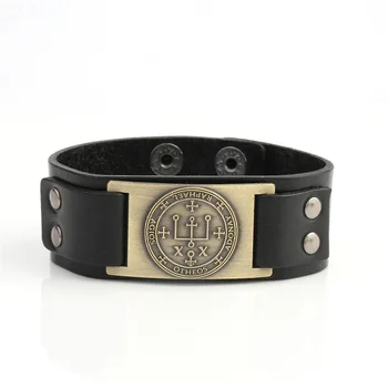 

5PCS Latest Styles Charm Leather Bracelets Viking Ancient Symbol Leather Adjustable Bangle Men Jewelry